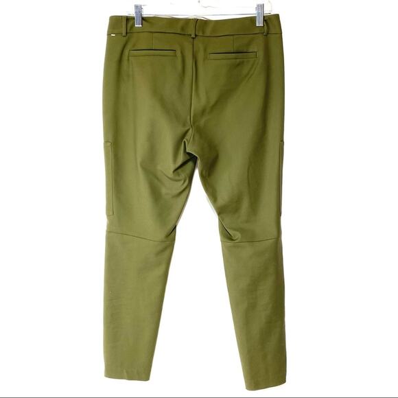 Ecru Military Green Ankle Zip Pants Size 8 - Picture 4 of 7